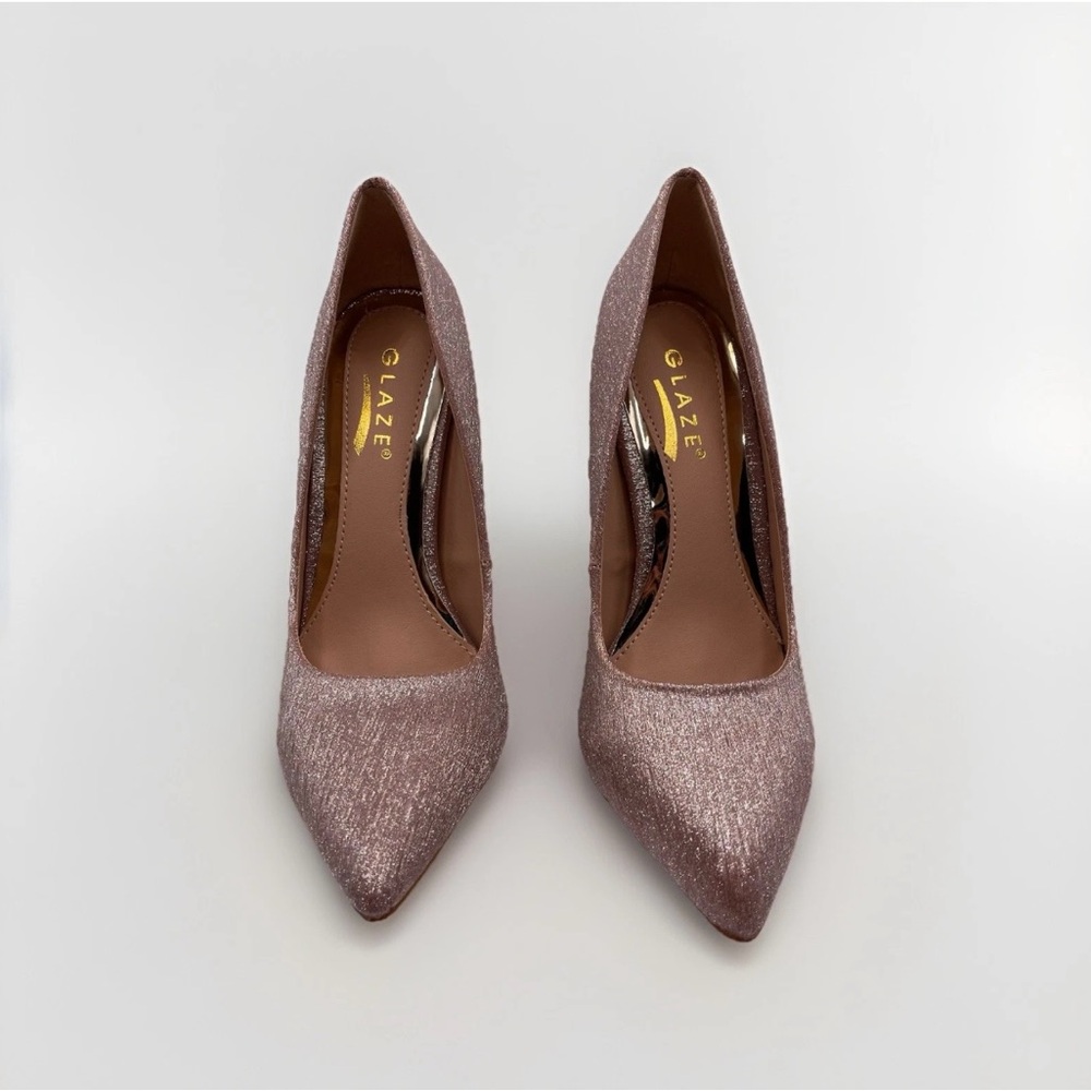 Glaze Women's Shimmering Rose Gold Heels